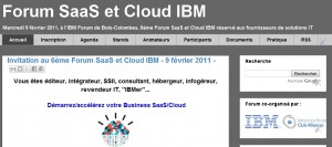 Forum SaaS et Cloud IBM - Mercredi 9 février 2011